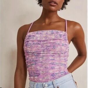 Butterfly floral bodysuit